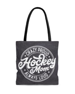 Crazy Proud Hockey Mom Tote Bag