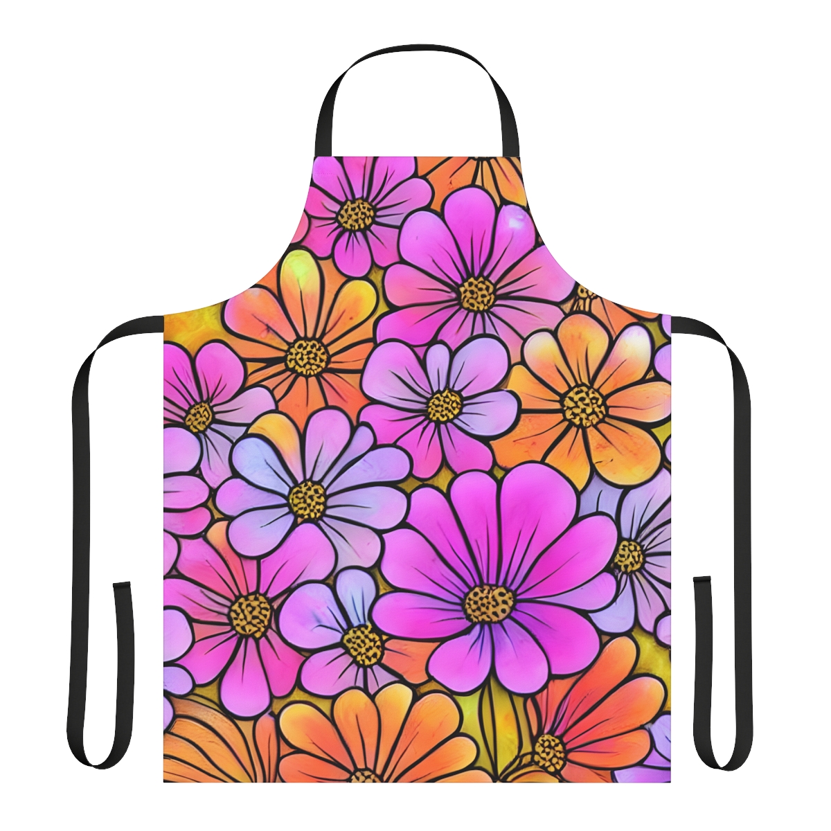 happy flowers apron